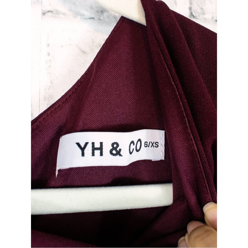 Showpo YH & Co Formal Maxi Dress Gown Size XS Wine Burgundy Red Genie Cocktail - Picture 6 of 8